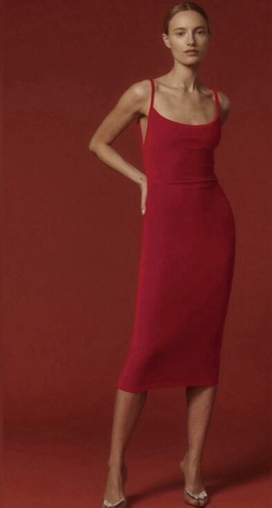 Reformation Dresses & Skirts - NWT Reformation Merel Velvet Midi Dress in Cherry Red Size XL Low Back NEW